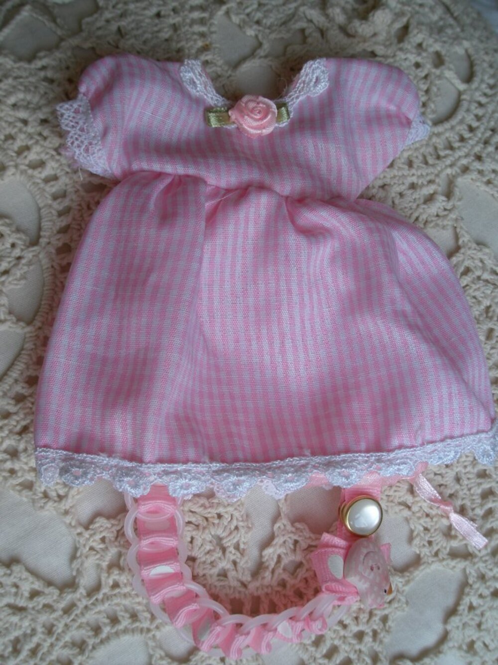 NEW PACKAGES of '6' Vintage Pink Dress Favor Bags for Baby Shower/Birthday Party